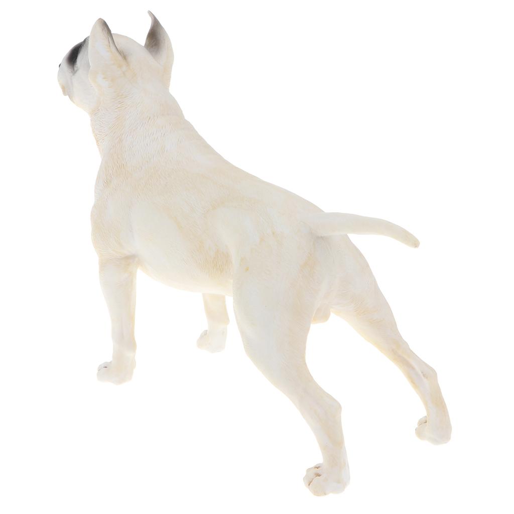 2pcs Lifelike Animal Model Figure Toy Dog Figurine Home Decor Bull Terrier