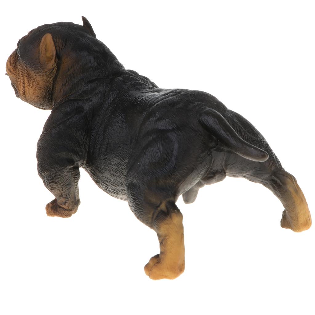 2pcs Animal Model Figure Toy Figurine Home Decor American Bully Pitbull