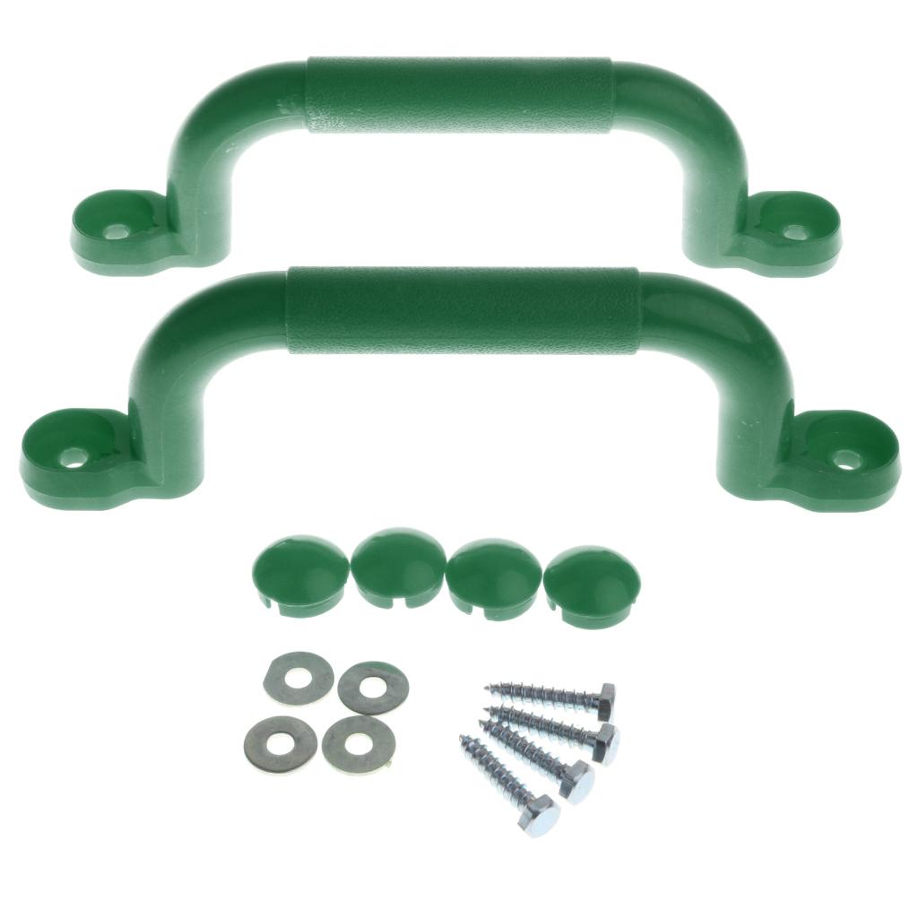 4 Pairs Safety Nonslip Handle Grips Mounting Hardware Kits Kids Swing Toy
