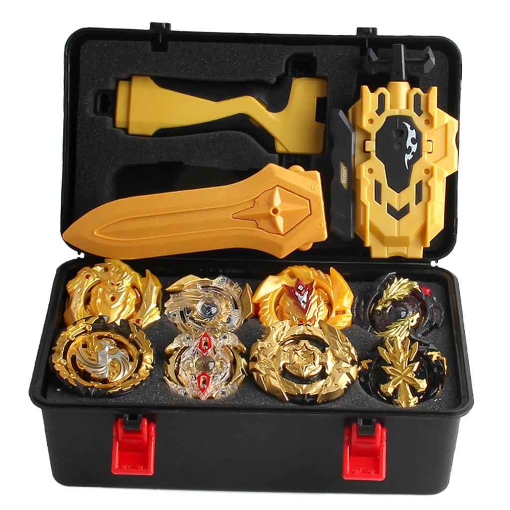 Rapidity Fight 4D Burst Launcher Toys with Storage Case Kids Toys Black