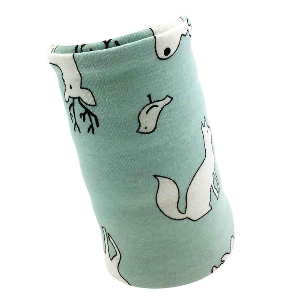 USB Baby's Feeding Bottle Warmer Bag Heating Pouch Infant Milk Heater Sleeve Fox and Deer with Green Background