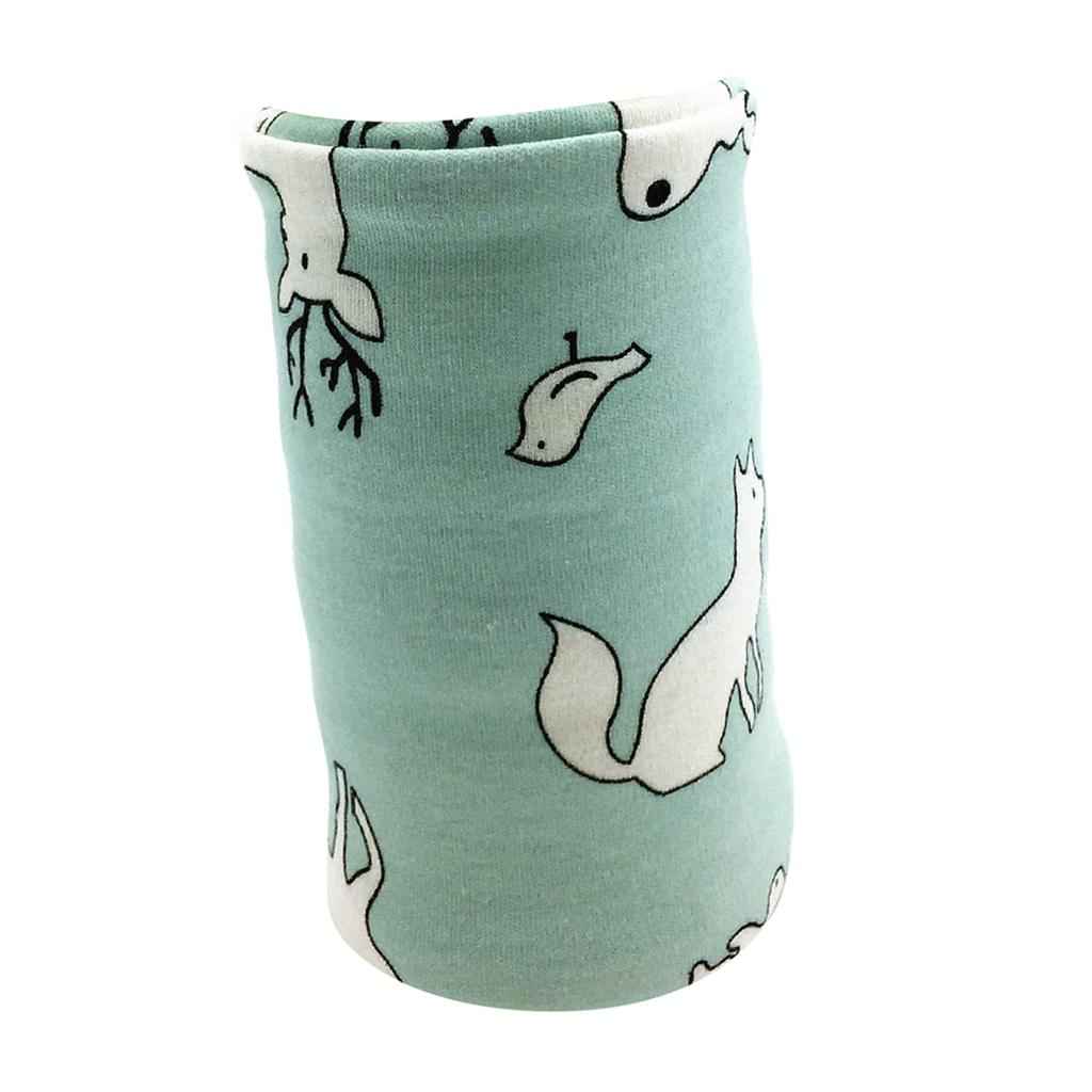 USB Baby's Feeding Bottle Warmer Bag Heating Pouch Infant Milk Heater Sleeve Fox and Deer with Green Background