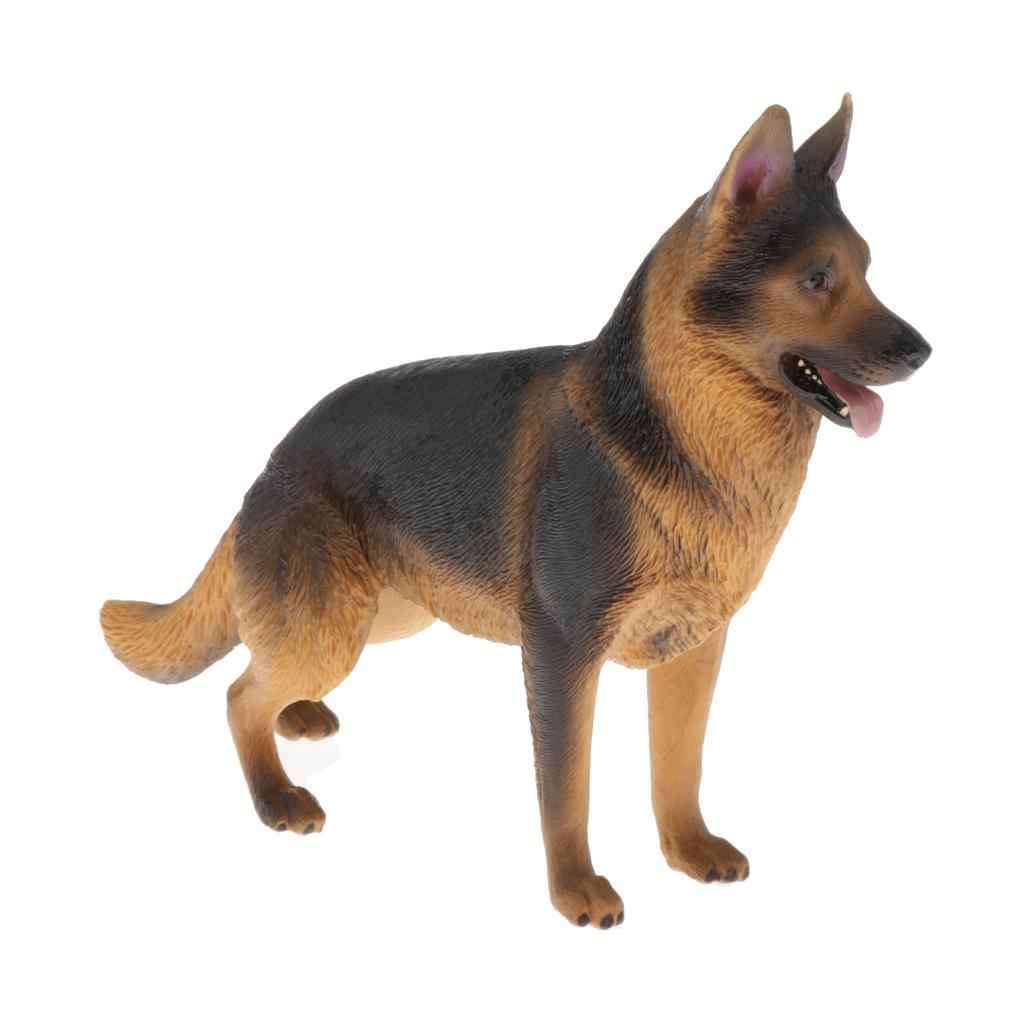 Animal Model-German Shepherd Dog Model Animal Figure Toys Light Yellow