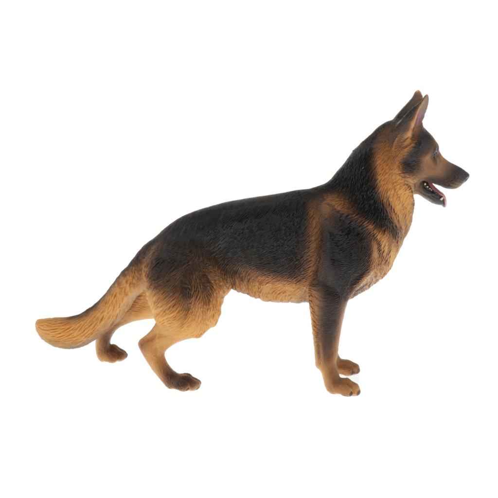 Animal Model-German Shepherd Dog Model Animal Figure Toys Light Yellow