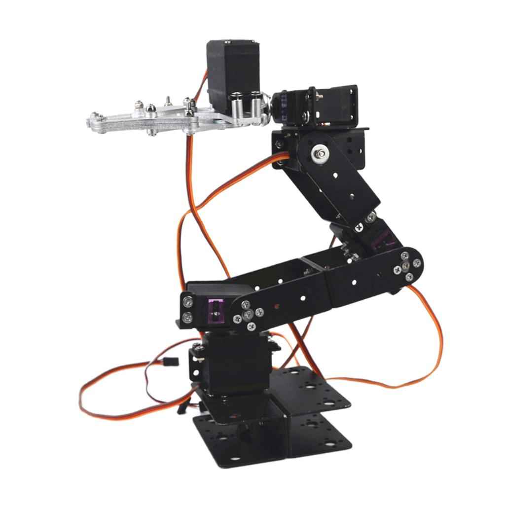 6 DOF Robot Manipulator Metal Mechanical Arm Clamp Kit for Child Robotic Toy