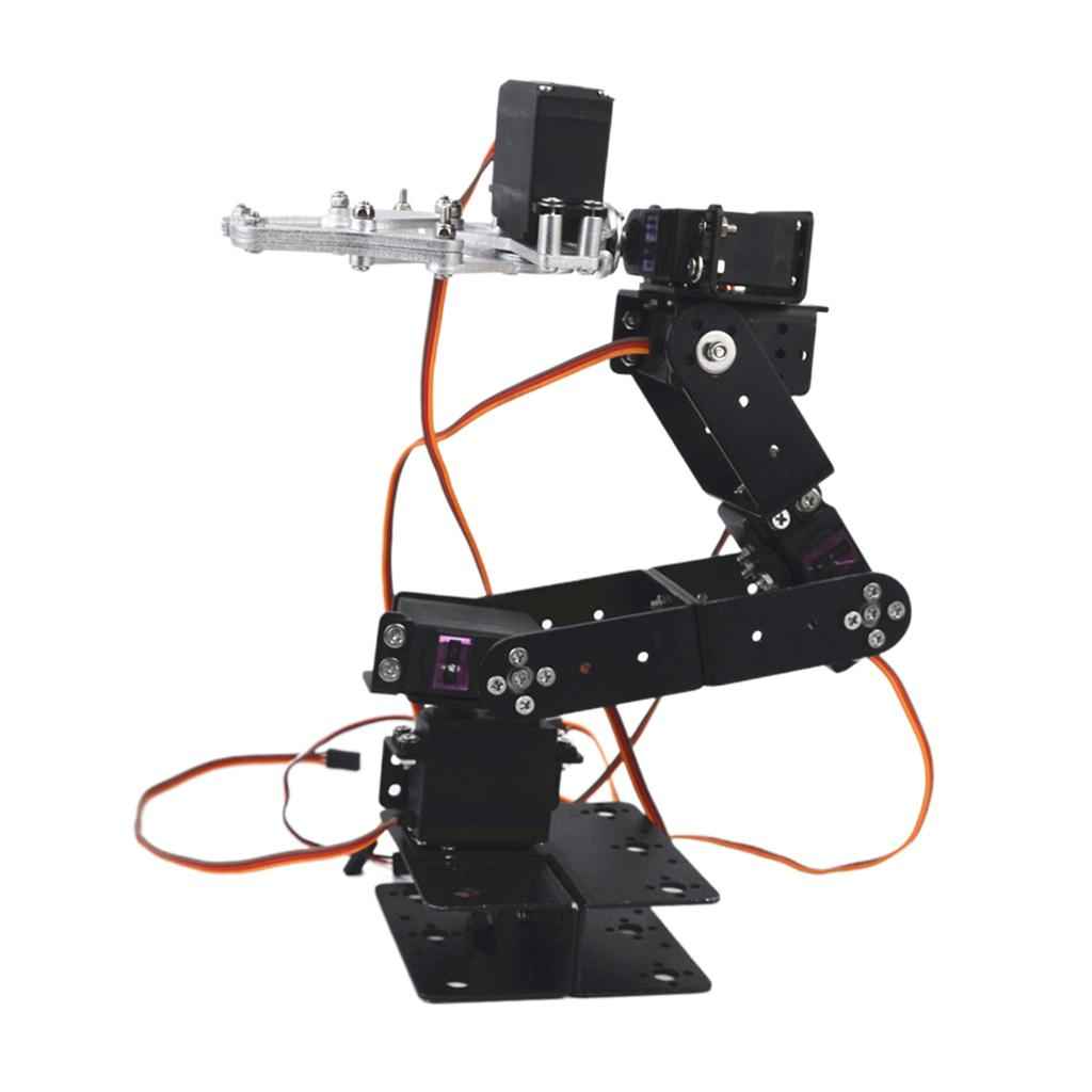 6 DOF Robot Manipulator Metal Mechanical Arm Clamp Kit for Child Robotic Toy