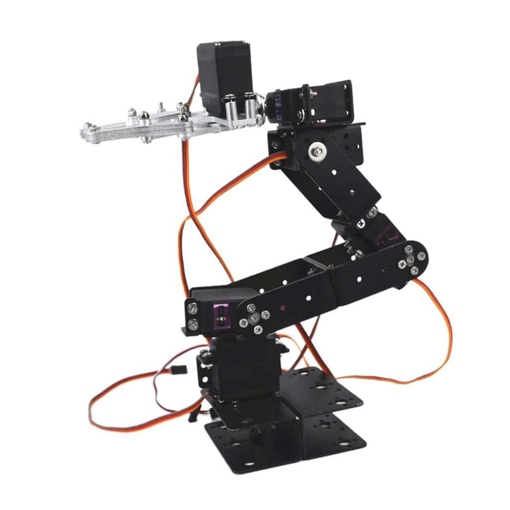 6 DOF Robot Manipulator Metal Mechanical Arm Clamp Kit for Child Robotic Toy