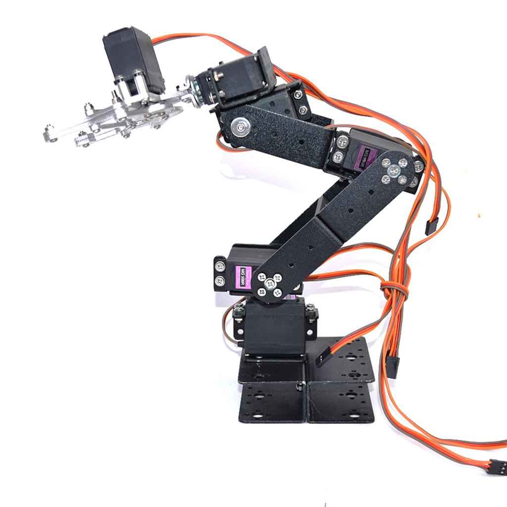 6 DOF Robot Manipulator Metal Mechanical Arm Clamp Kit for Child Robotic Toy