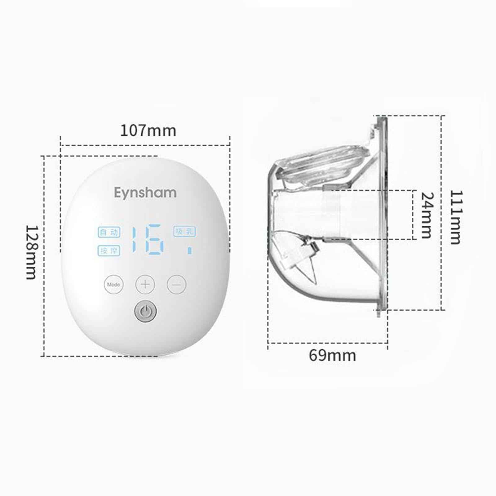Bilateral Hands Free Electric Breast Pump Automatic Rechargeable 16 Levels