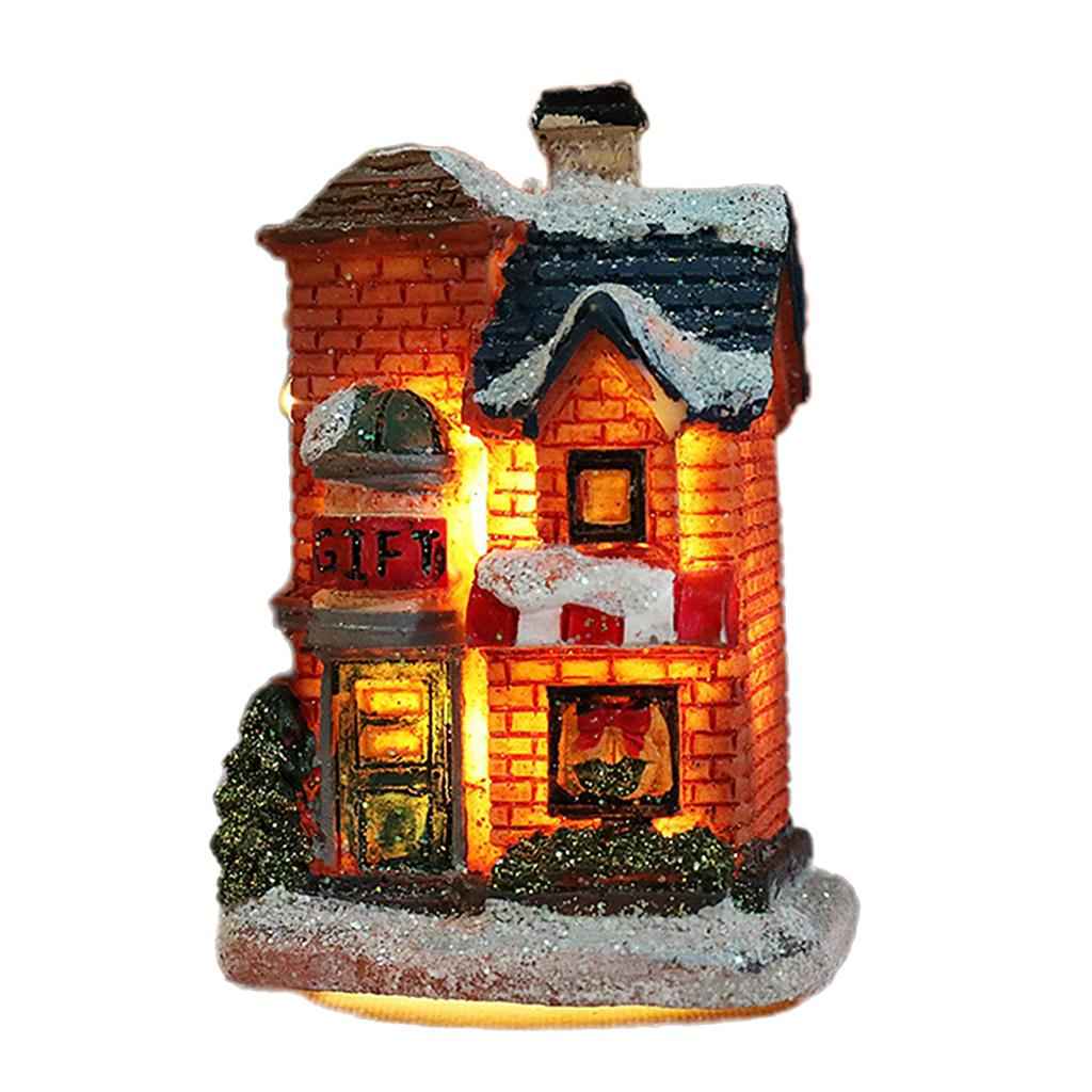 Light Up Christmas Decoration LED Miniature House Village Style 3