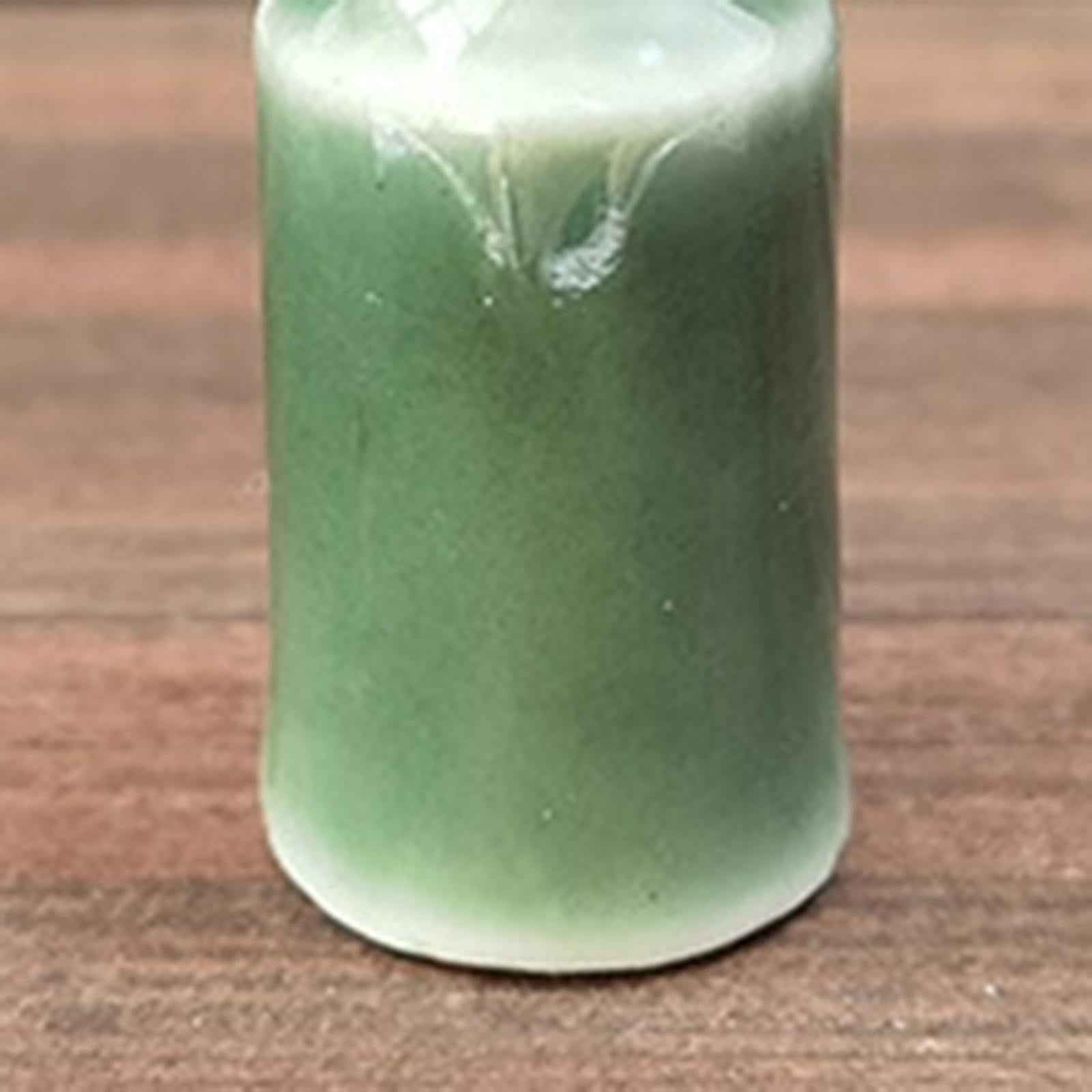1/12 Dolls House Miniature Ceramics Pots Seasoning Jar Kitchen Green 3.6cm