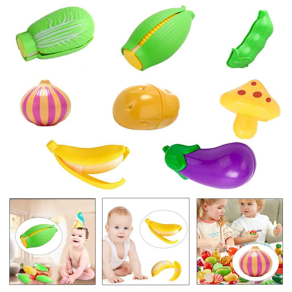 Kitchen Food Pretend Play Cutting Fruit / Vegetable Playset Style 1