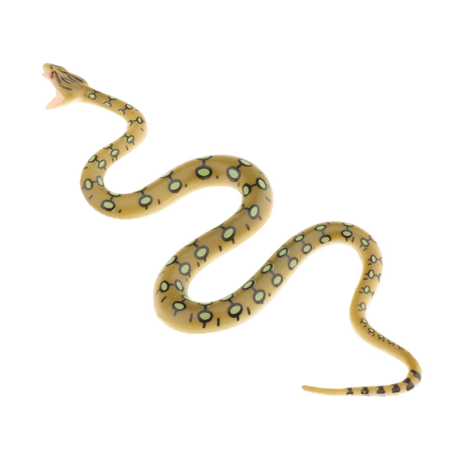 3xPlastic Snake Figurines Toys Collector for Kids Bag Filler Gift Python