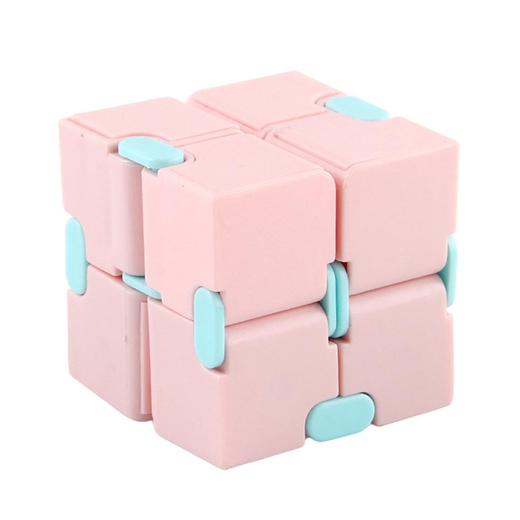3xInfinity Cube Fidget Toy for Kids and Adults Relaxing pink