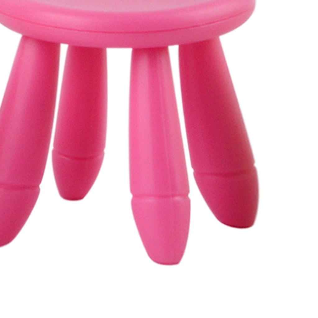 Simulation Dollhouse Miniature Stool Chair Dollhouse Decor Rose Red