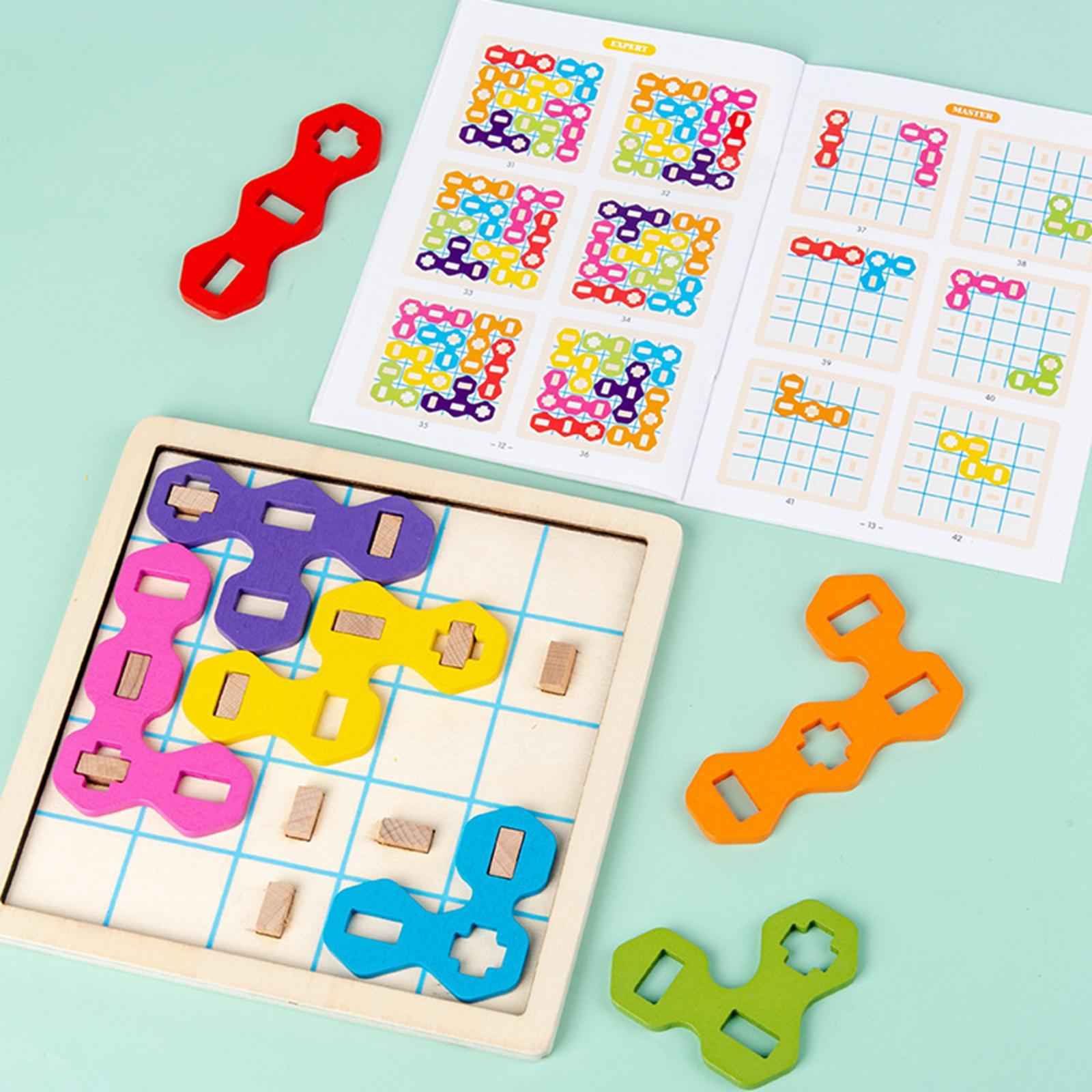 Wooden Geometric Shape Jigsaw Puzzle Kids Toys Children Educational Learning