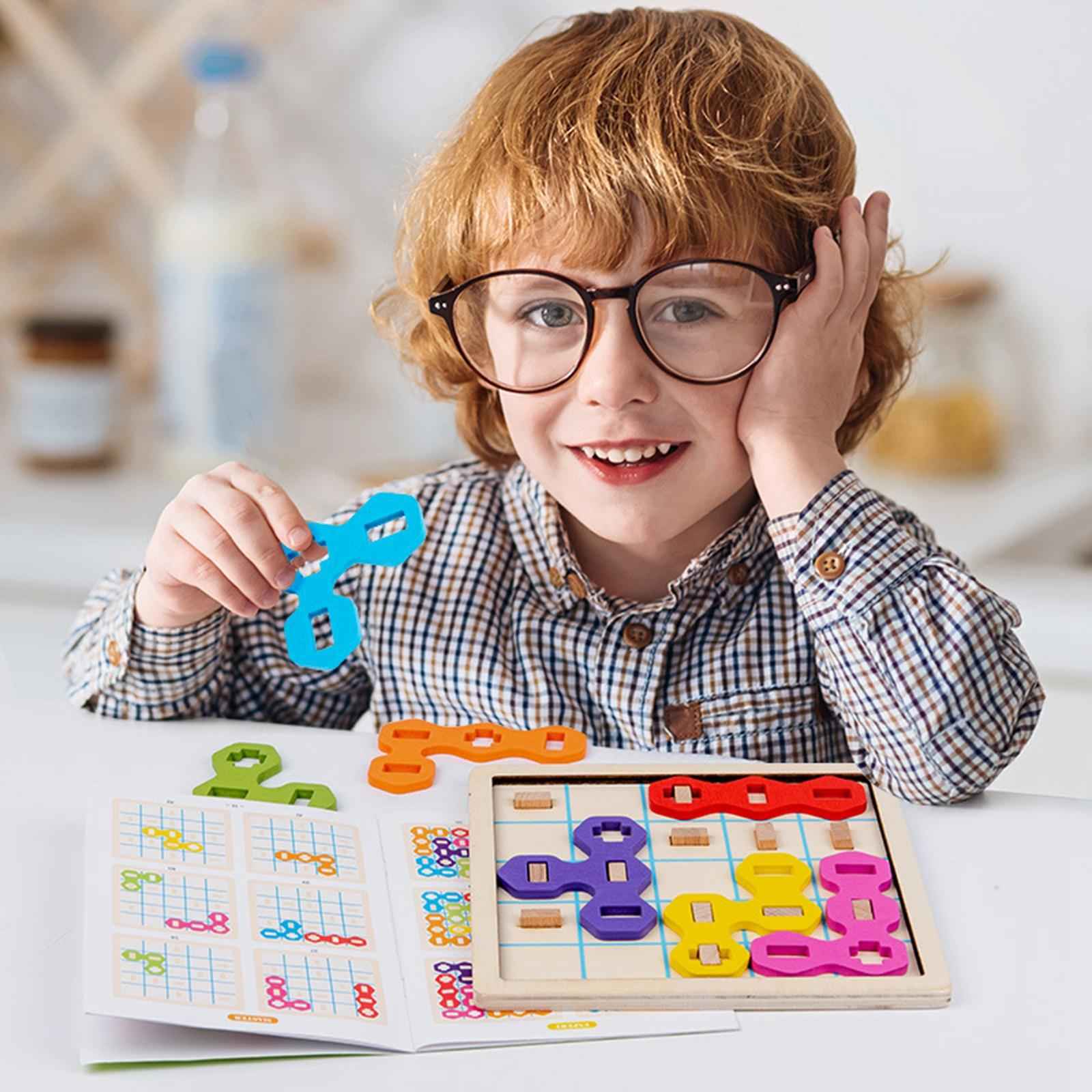 Wooden Geometric Shape Jigsaw Puzzle Kids Toys Children Educational Learning