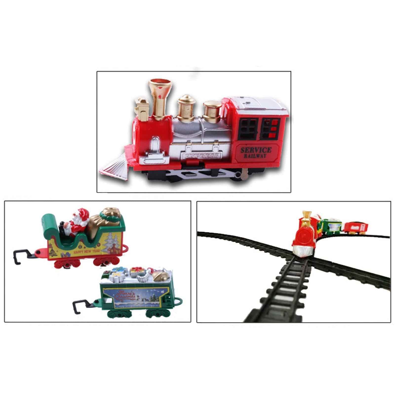 Christmas Train Set Toy with Track Coal Mine Carriage Toys for Girls