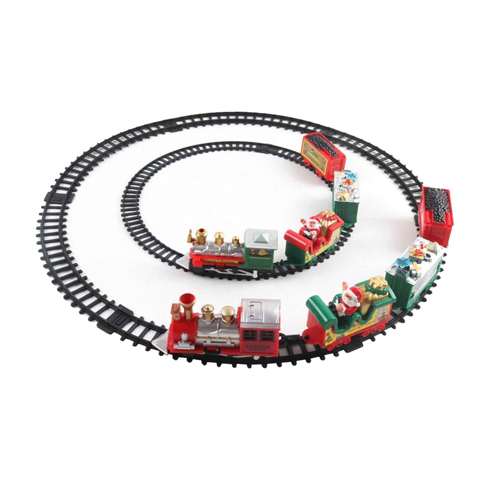 Christmas Train Set Toy with Track Coal Mine Carriage Toys for Girls