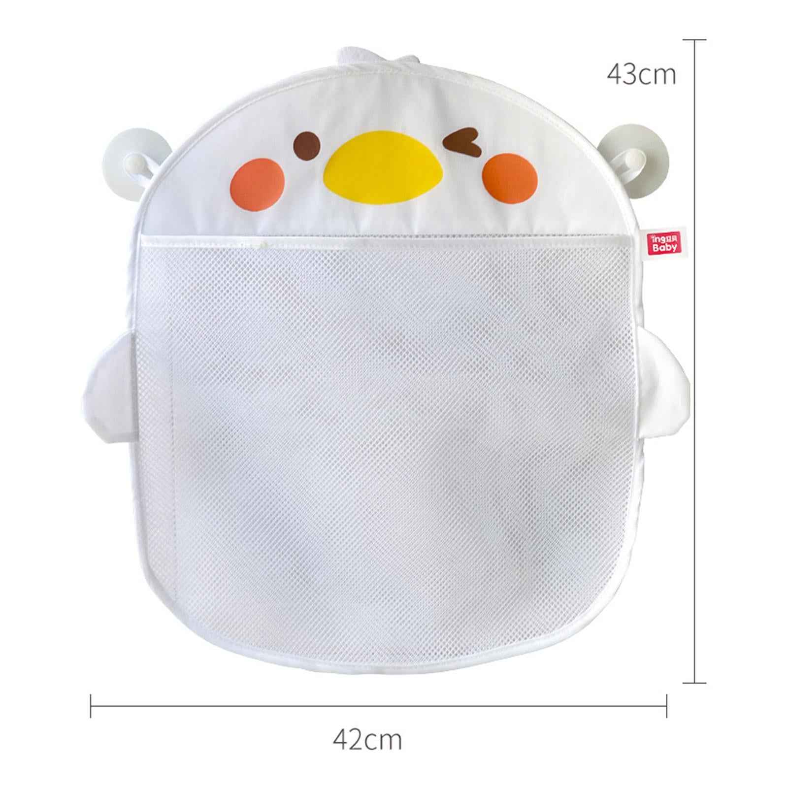 Bath Toy Storage Mesh Bag Organizer Easy Clean Tidy Quick Dry for Bathtub white