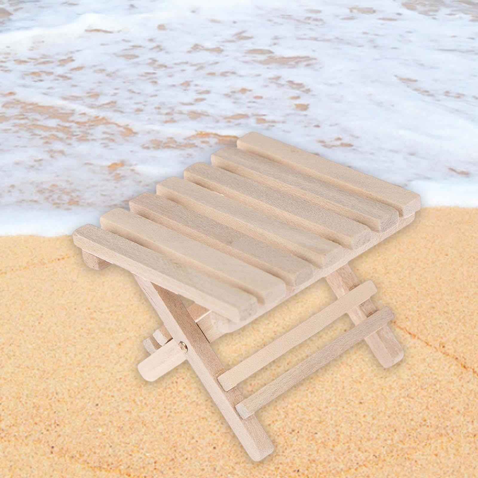 1/12 Miniature Beach Table Handmade for Garden Swimming Pool Decoration