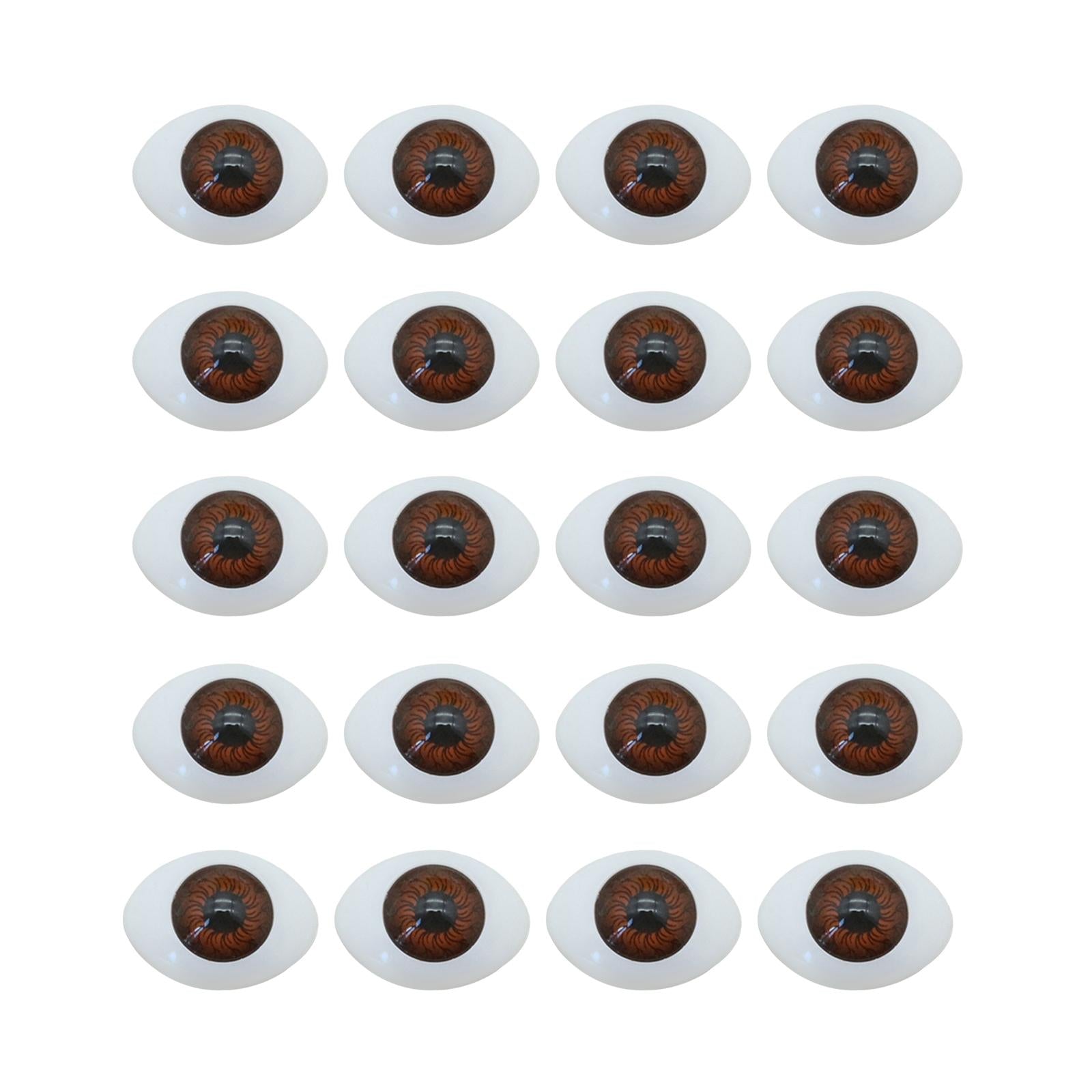 4x10 Pairs 11x14mm Doll Simulated Eyes Kit for Animal Stuffed Toys Brown