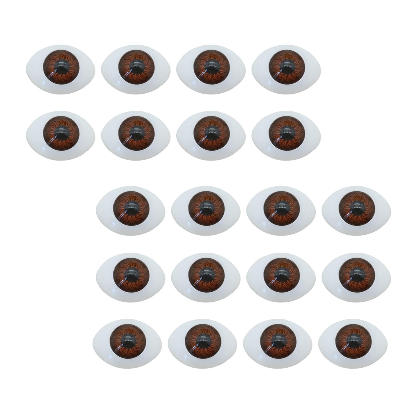 4x10 Pairs 11x14mm Doll Simulated Eyes Kit for Animal Stuffed Toys Brown