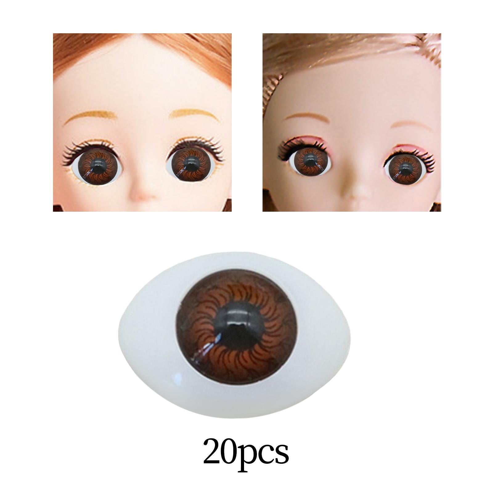 2x10 Pairs 11x14mm Doll Simulated Eyes Kit for Animal Stuffed Toys Brown