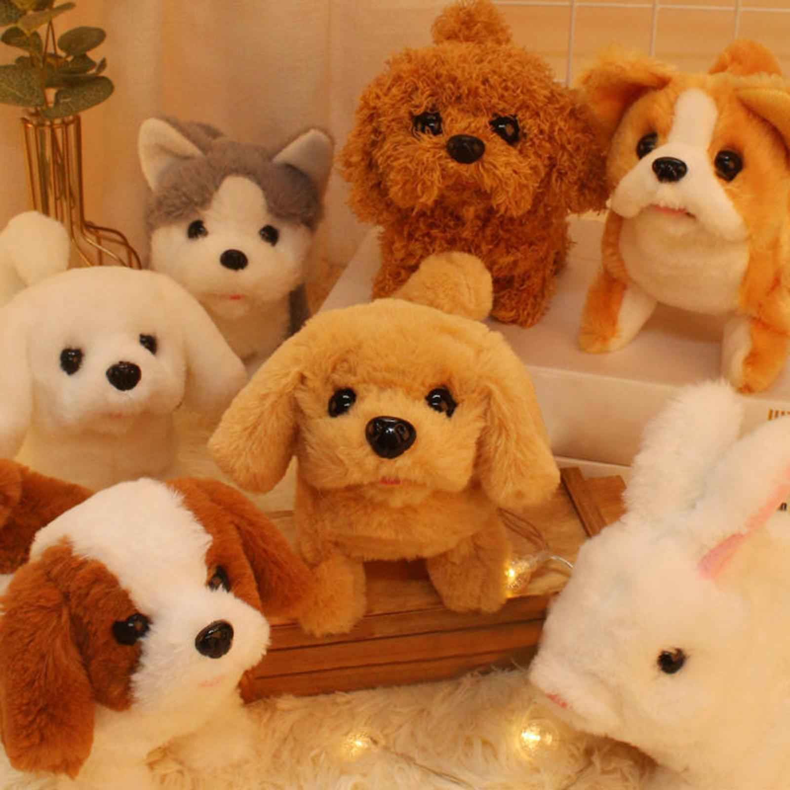 Electric Plush Animals Toy with Sound Toy Stuffed Animal Plush Toy for Boy Dog Brown
