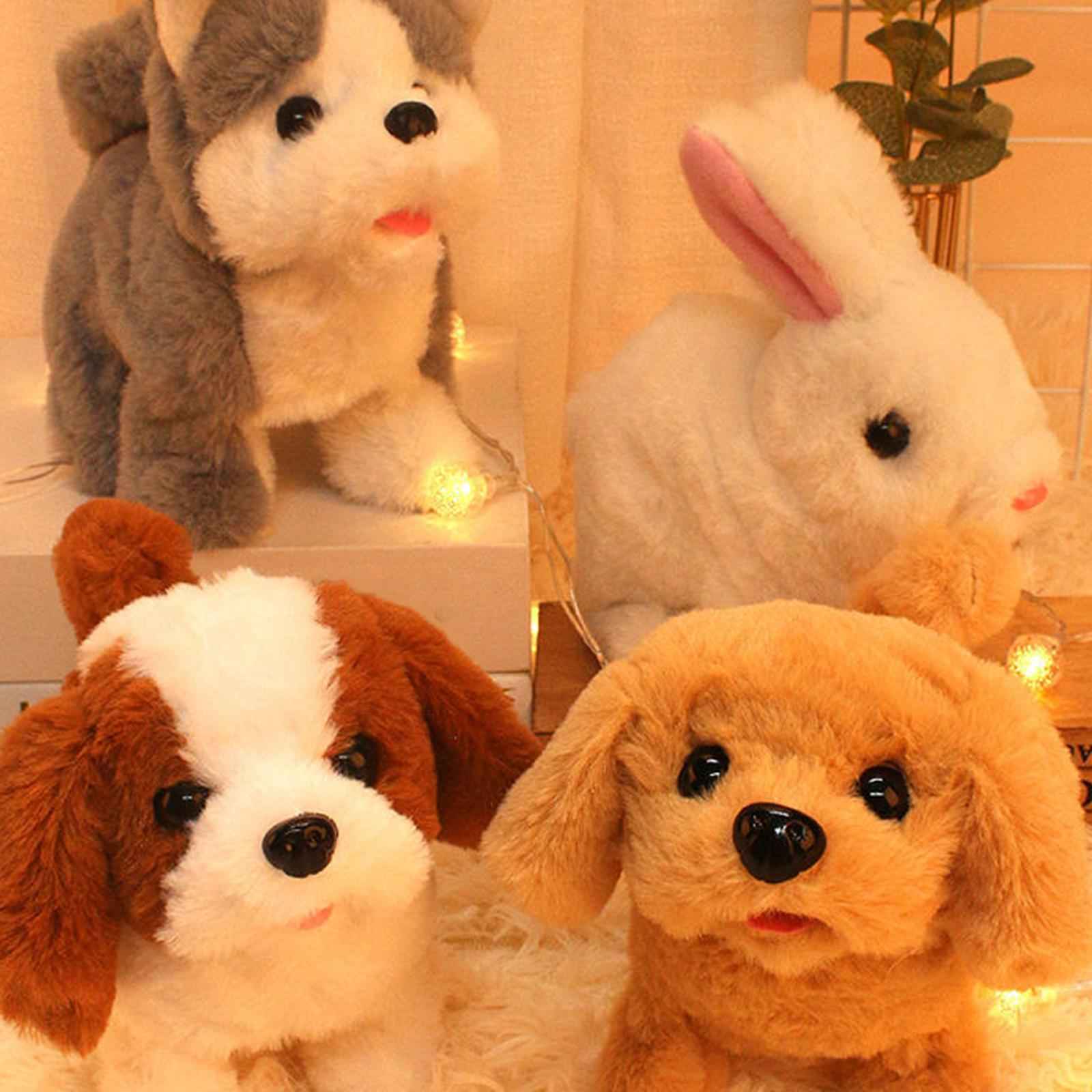 Electric Plush Animals Toy with Sound Toy Stuffed Animal Plush Toy for Boy Dog Brown