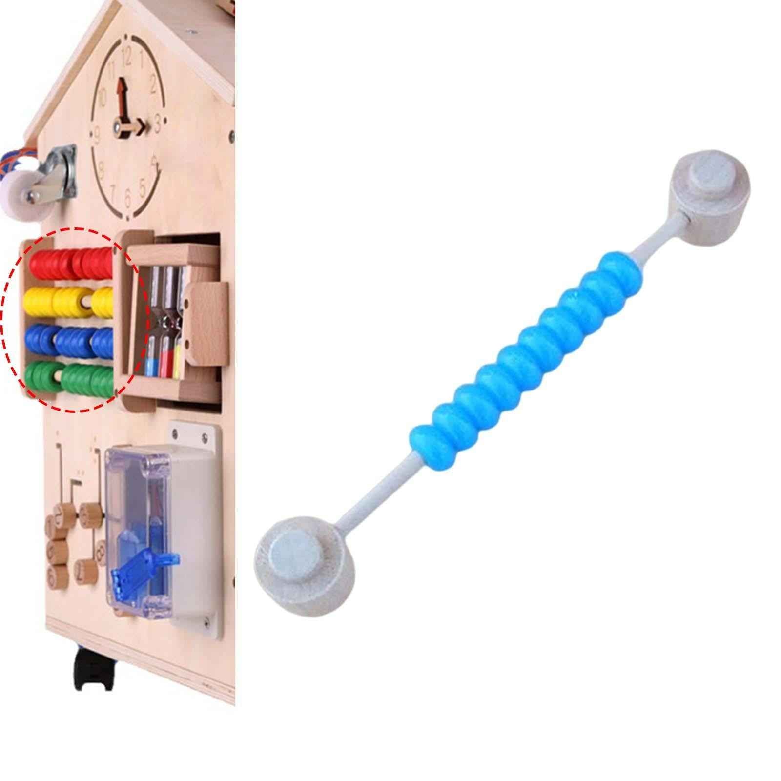 Abacus Busy Board Counting Sensory Toy Wooden for Preschool Blue