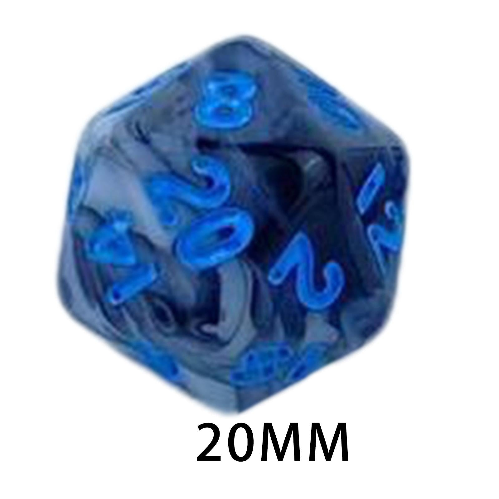 3x7 Pieces Portable Polyhedron Dices Set Multicolour Dices Set for Board Game Blue