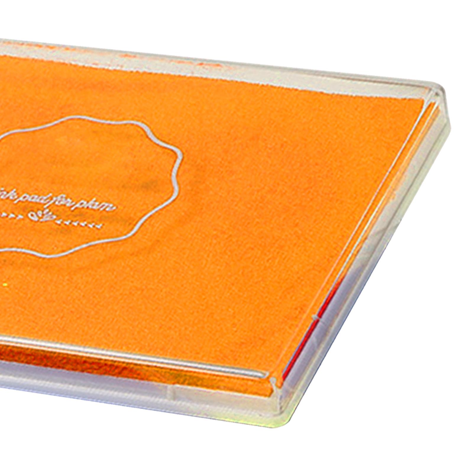 3xKids Stamps Ink Pad Kids Stamp Pad Art Washable Greeting Cards Poster DIY Orange