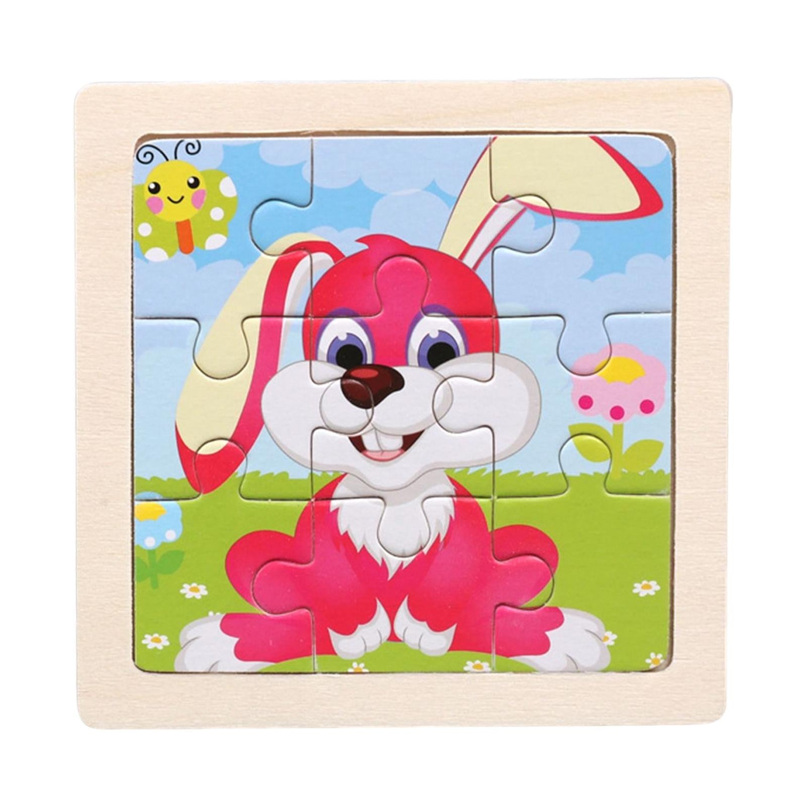 3xRabbit Bunny Jigsaw Puzzle Learning Activities for Kids Toddlers Easter Gift