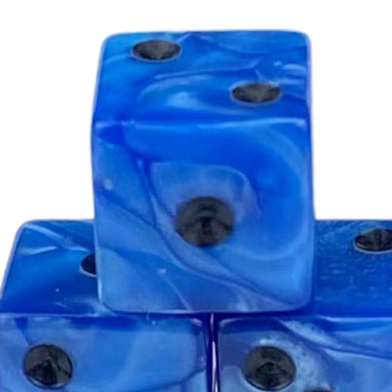 3x10x 6 Sided Dices Set Entertainment Toys 16mm Dices for Table Game Card Game Blue