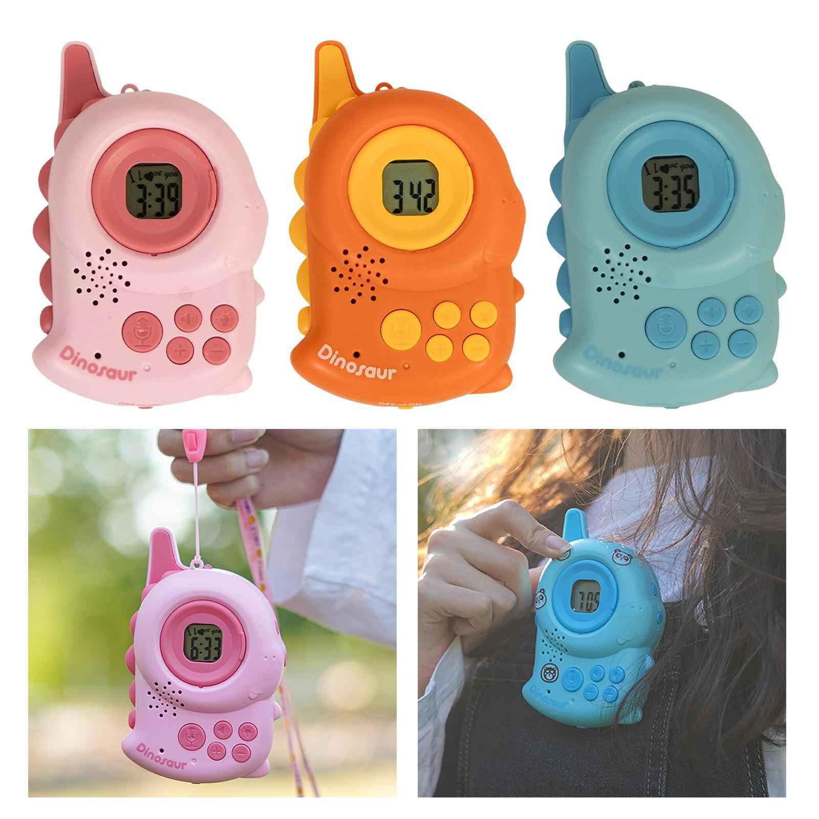 Kids Walkie Talkies Toys Family Walky Talky Cartoon for Outside Spring Gifts Pink
