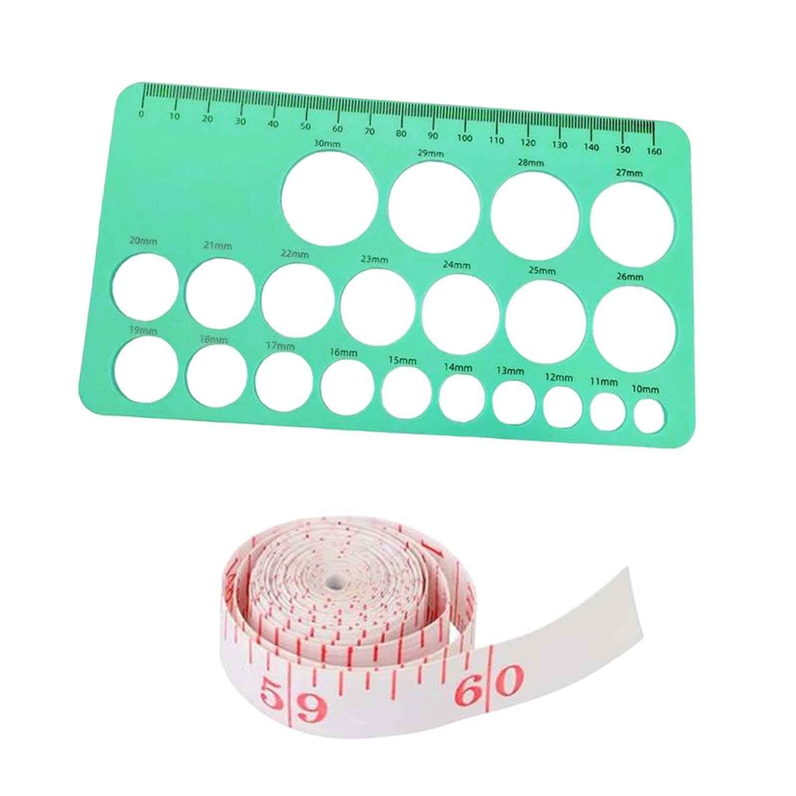 Nipple Rulers for Flange Sizing Flange Size Measure Portable Reusable Soft Green