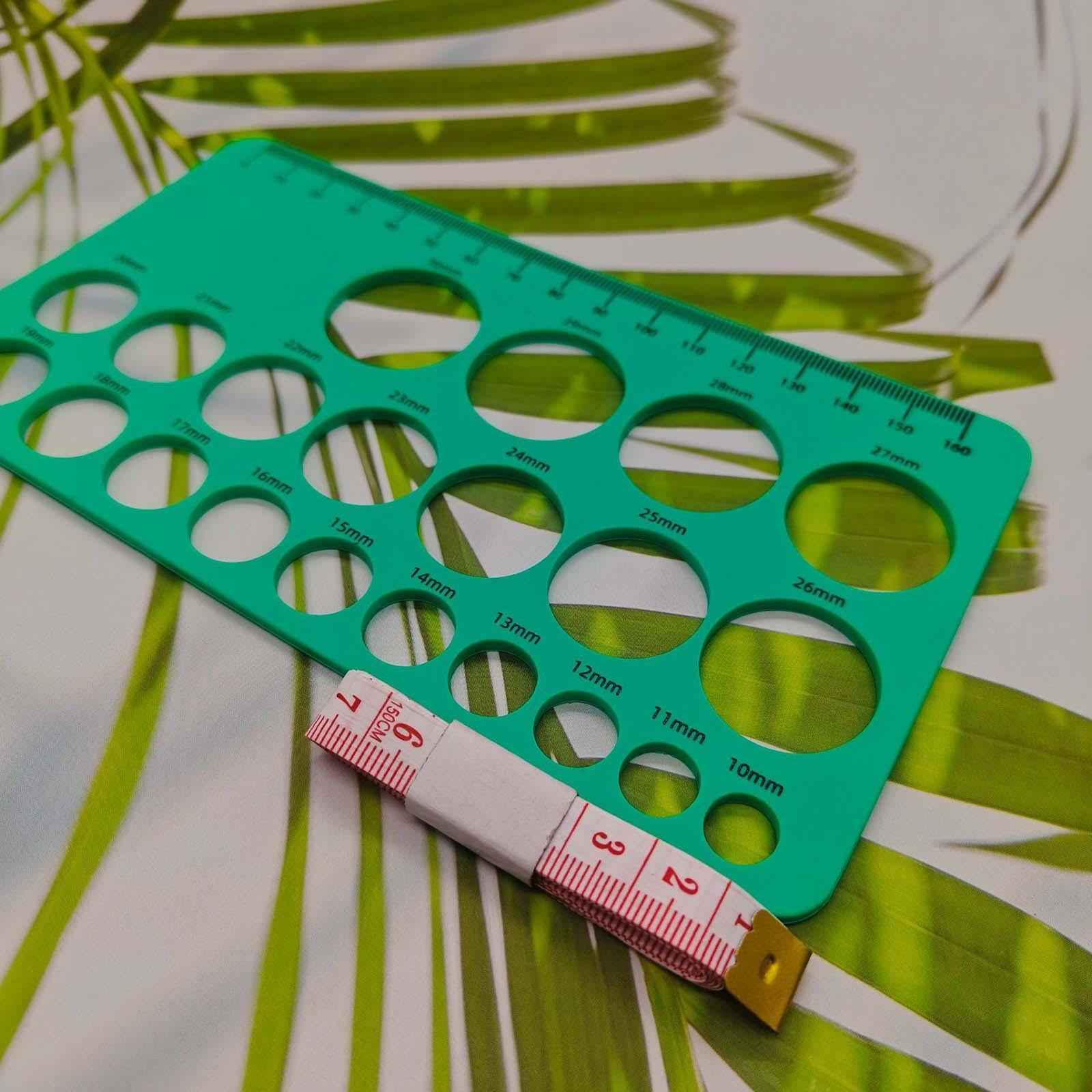 Nipple Rulers for Flange Sizing Flange Size Measure Portable Reusable Soft Green