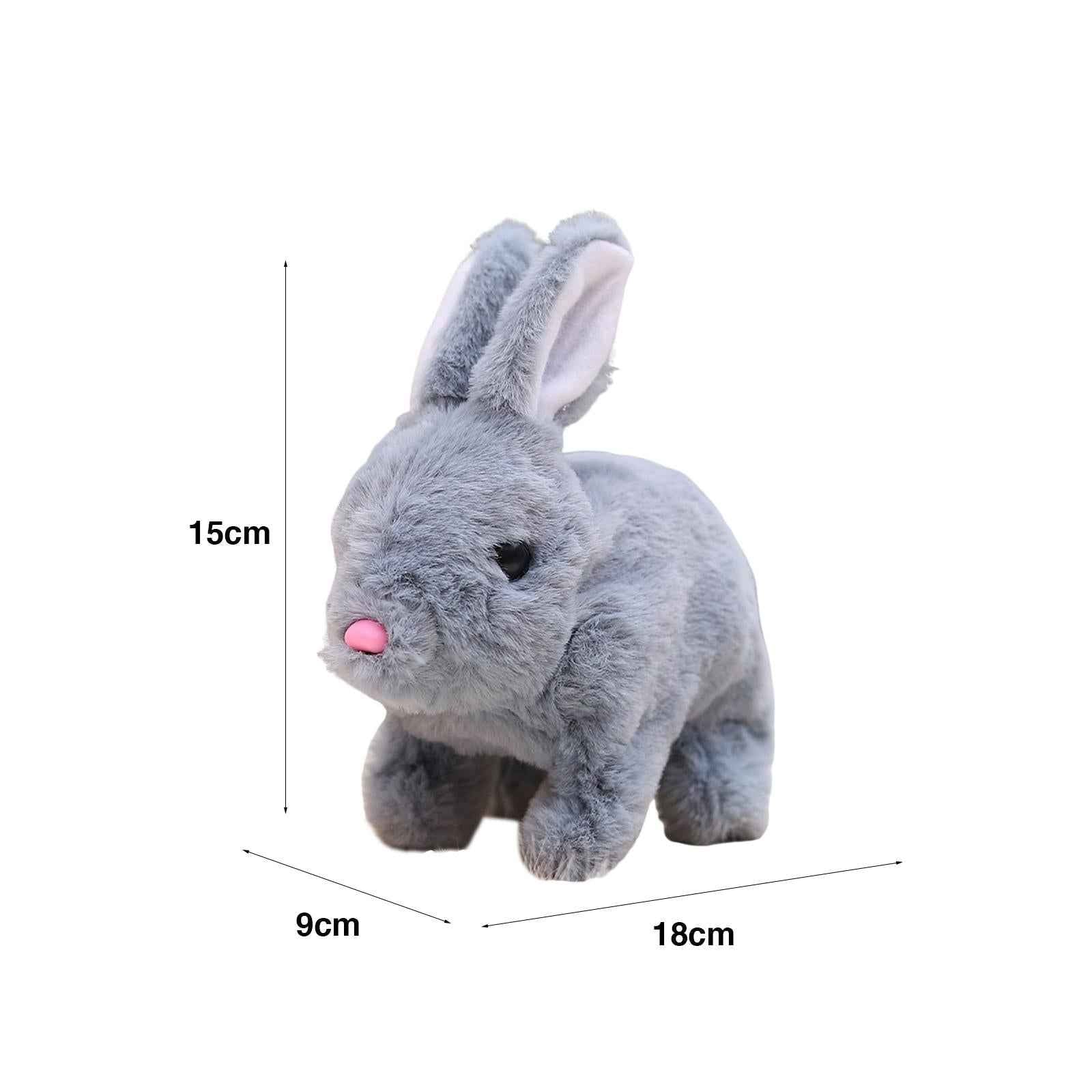 Interactive Rabbit Toy Stuffed Animal Bunny Doll for Party Favors Festival gray