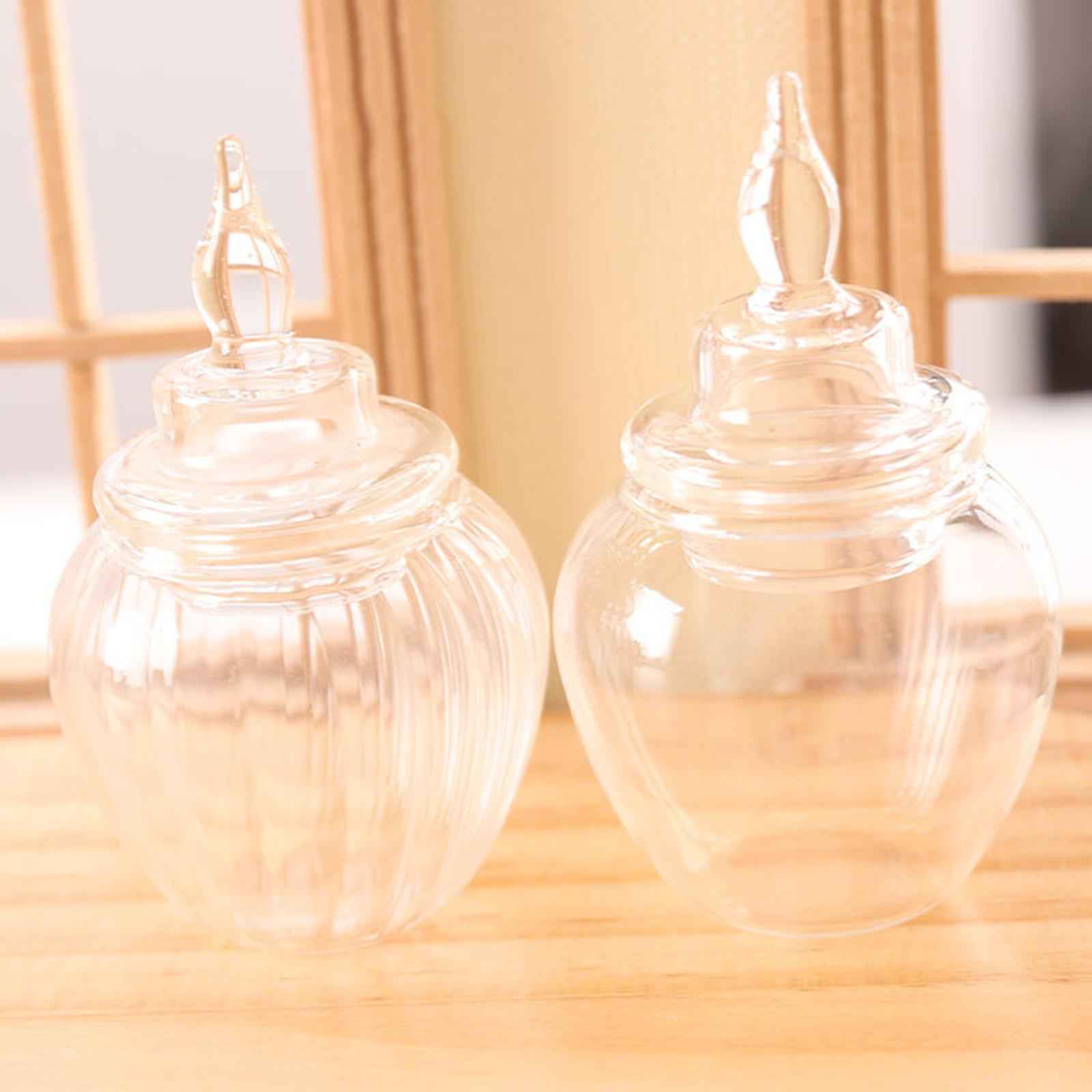 1:12 Scale Miniatures Dollhouse Glass Candy Jar DIY Fitments Style B