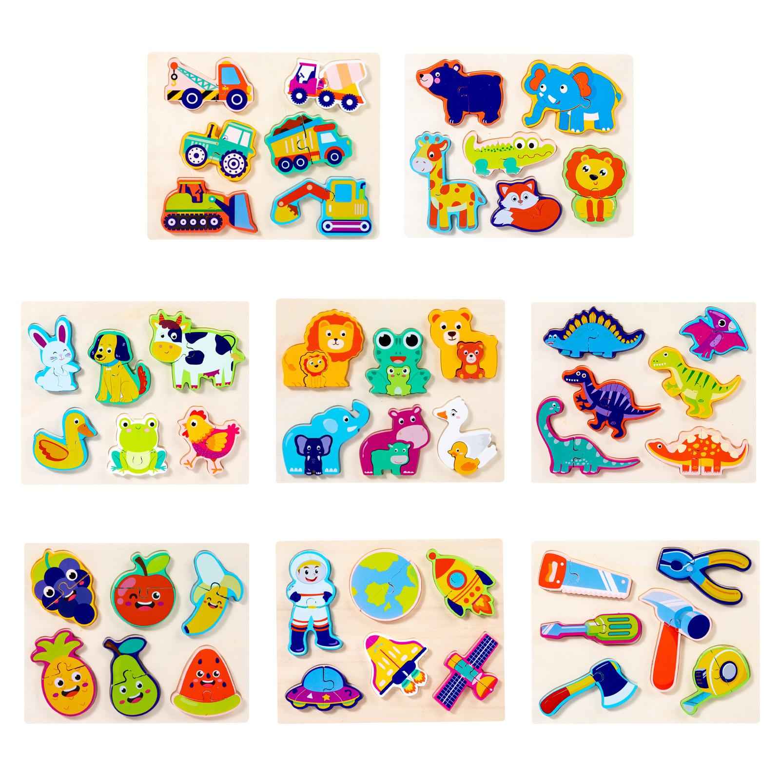 Wooden Jigsaw Puzzle Games Developmental Games for Age 4+ Years Old Toddlers Traffic