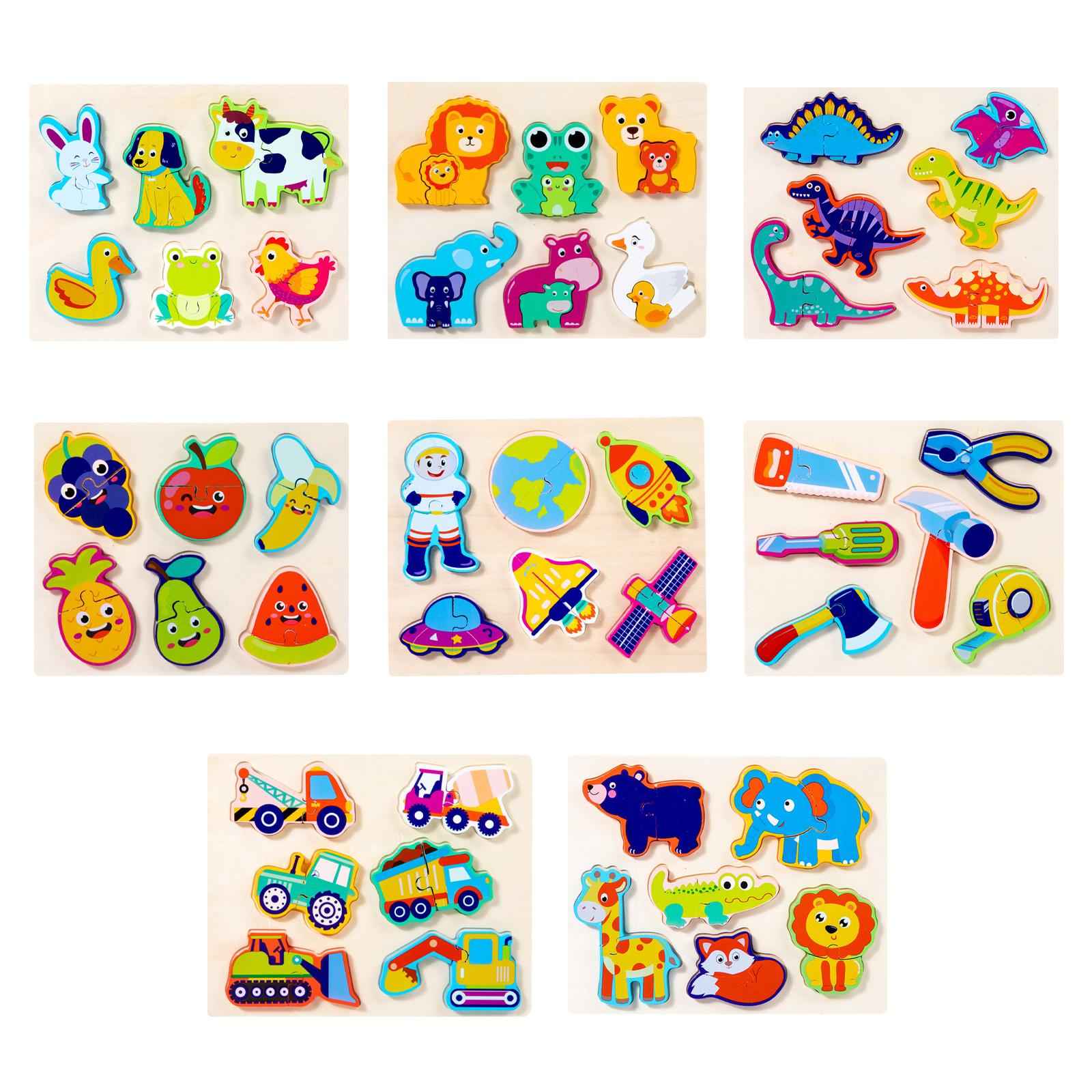 Wooden Jigsaw Puzzle Games Developmental Games for Age 4+ Years Old Toddlers Traffic