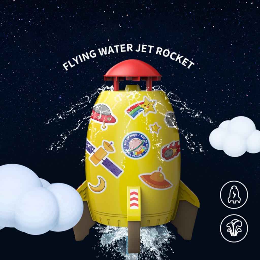 Summer Rocket Sprinkler Toy Water Pressure Lift Toy for Garden Party Holiday white