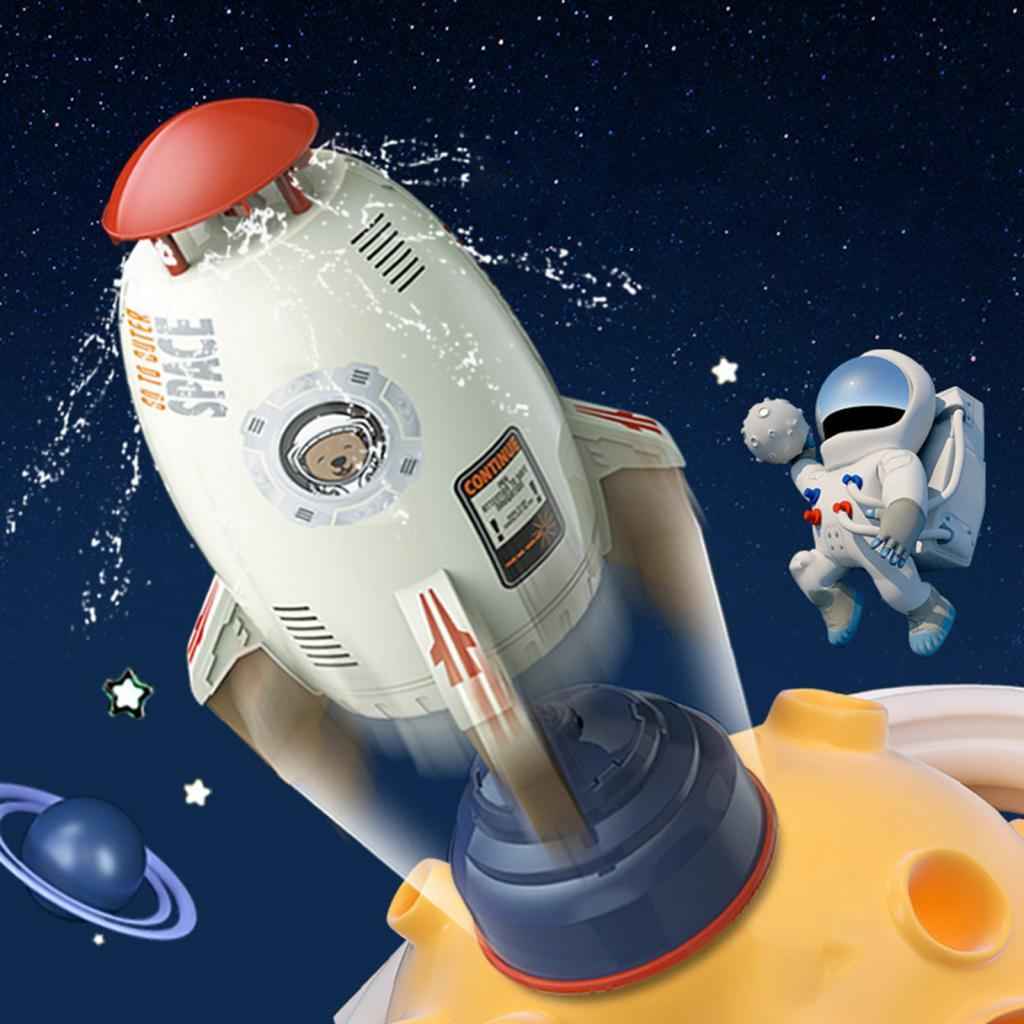 Summer Rocket Sprinkler Toy Water Pressure Lift Toy for Garden Party Holiday white
