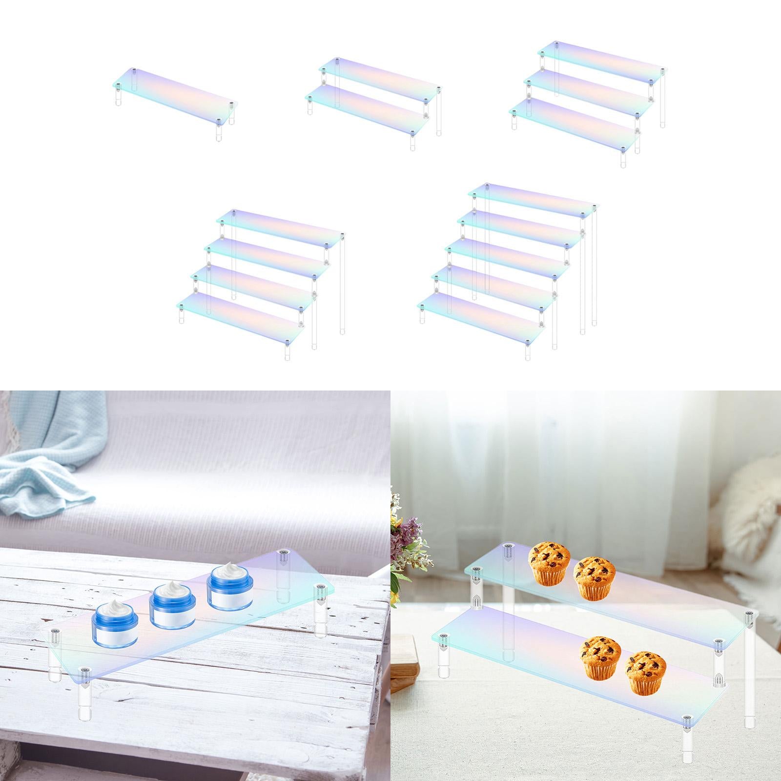 Acrylic Display Riser Collectibles Display Stand for Jewelry Cupcake Figures single layer