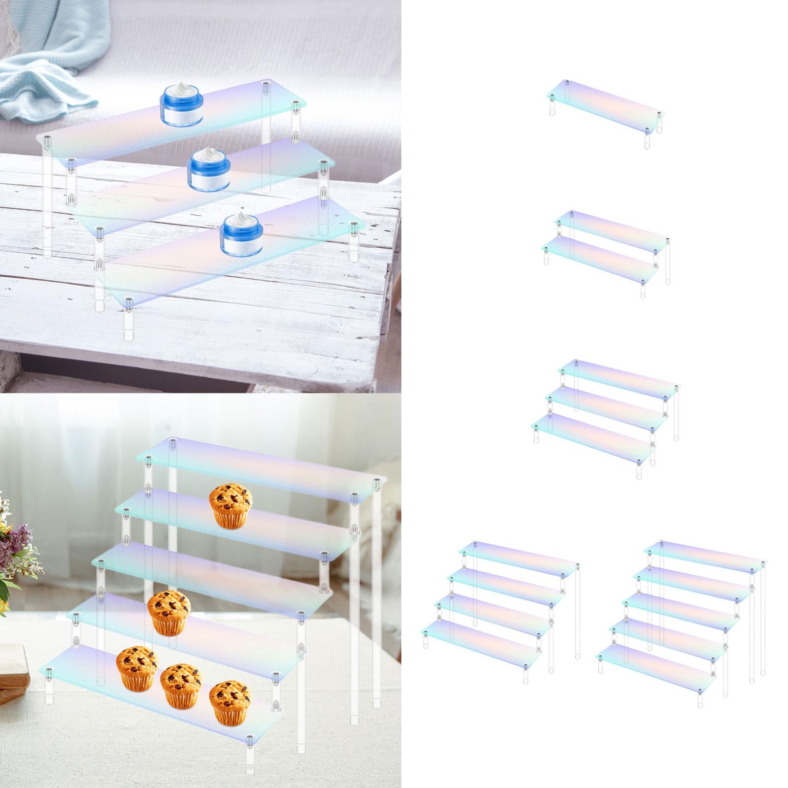 Acrylic Display Riser Collectibles Display Stand for Jewelry Cupcake Figures single layer