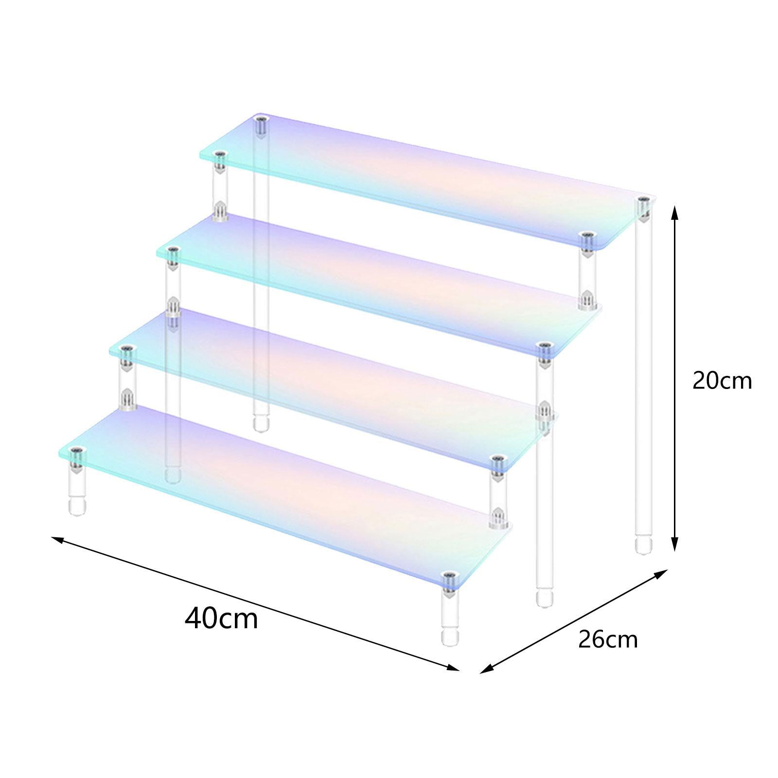 Acrylic Display Riser Collectibles Display Stand for Jewelry Cupcake Figures four layer