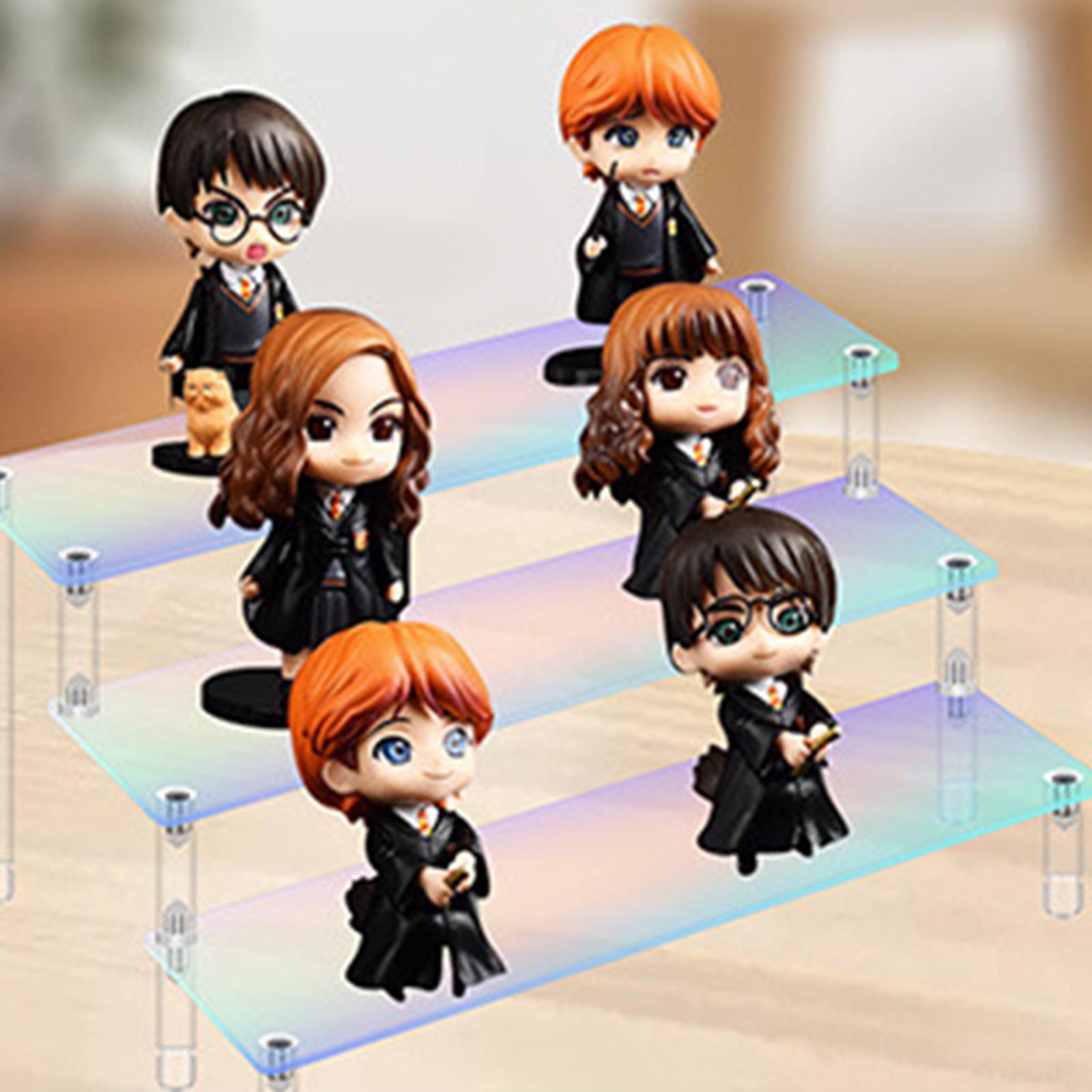 Acrylic Display Riser Collectibles Display Stand for Jewelry Cupcake Figures four layer