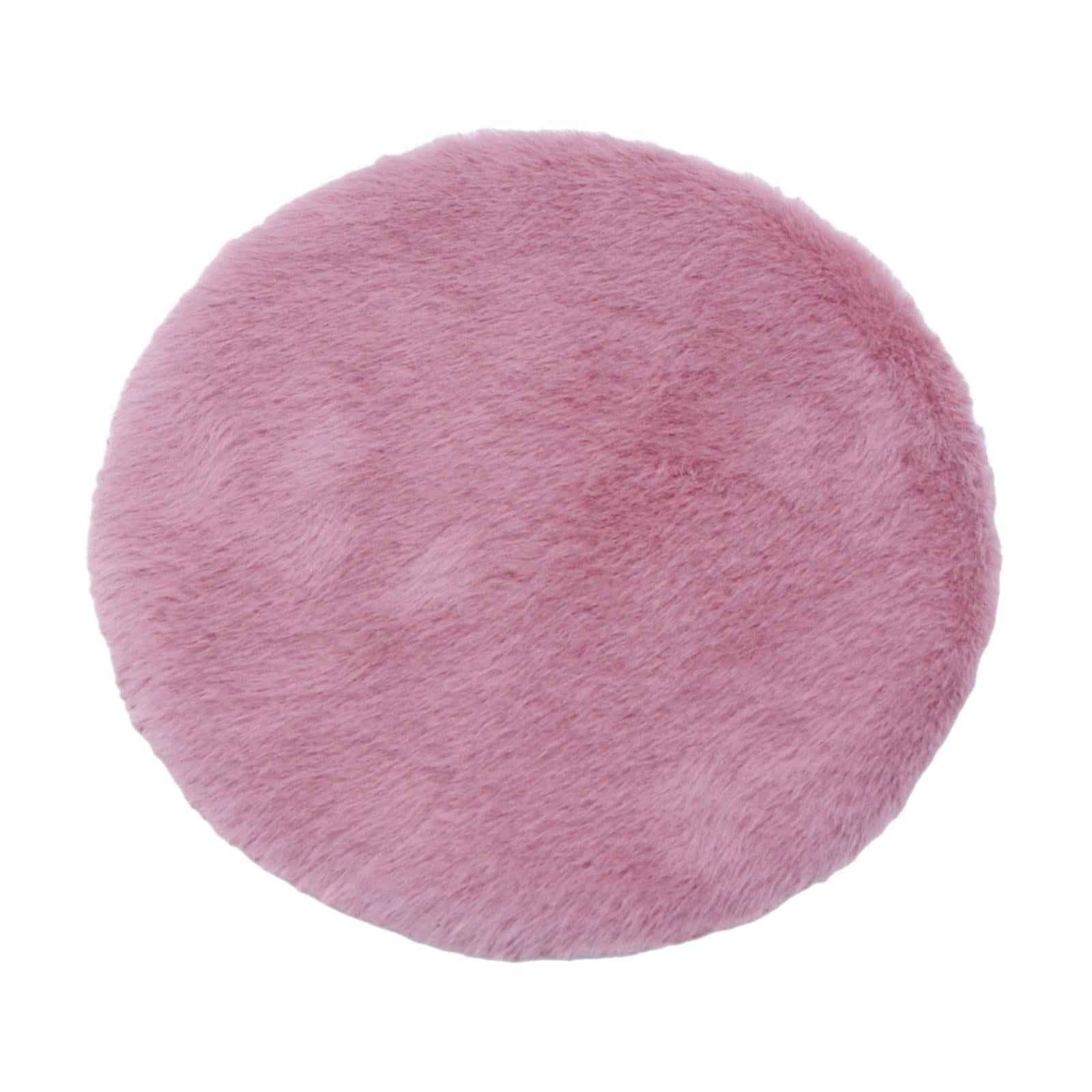 1/12 Simulation Floor Mat Micro Landscape for Bedroom Living Room Decoration Pink Round L