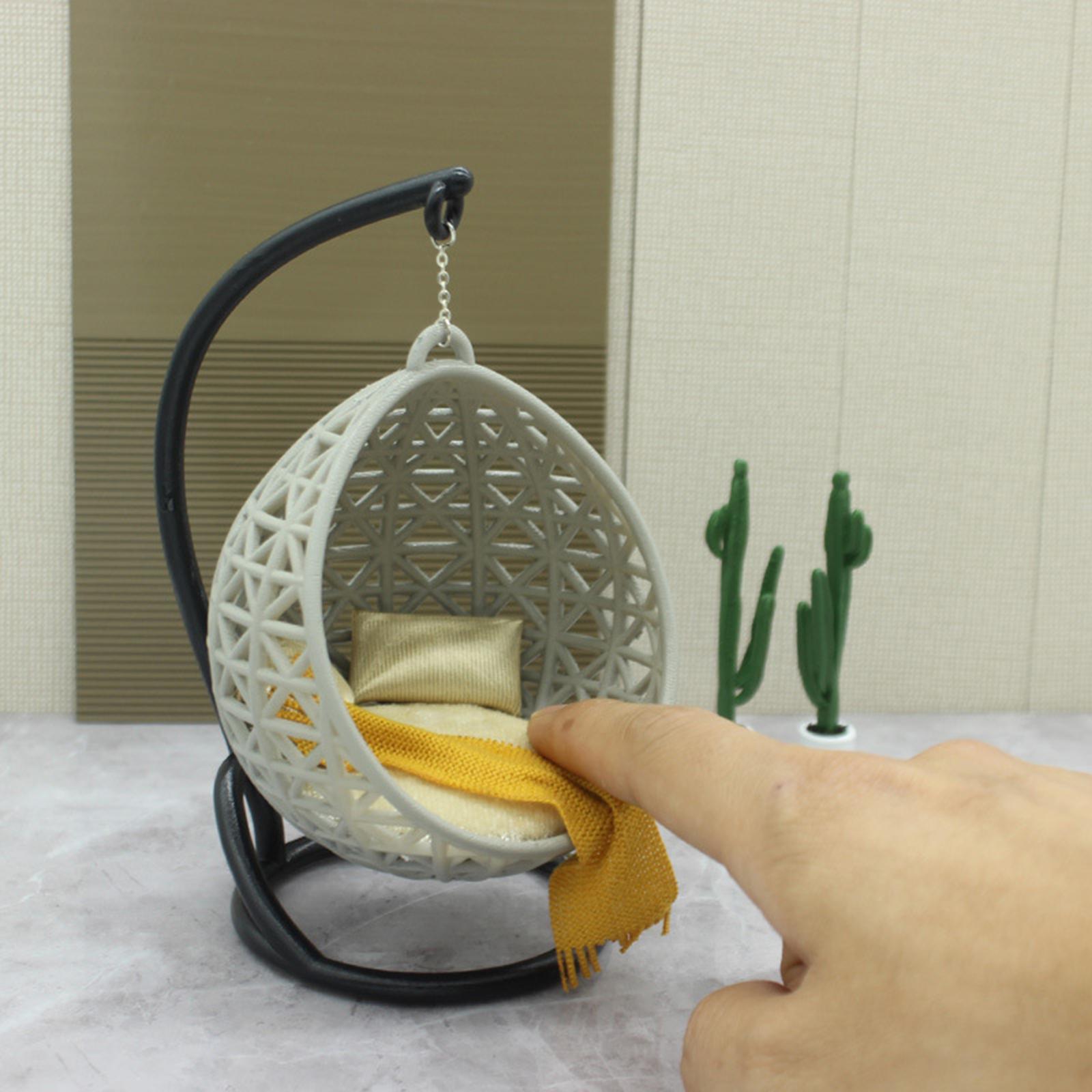 Hanging Chair Model Crafts Toy for Micro Landscape Children's Toys Dollhouse 15 Scale